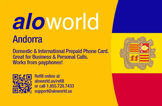 Call Andorra from United States or Canada cheap and easy with a calling card.