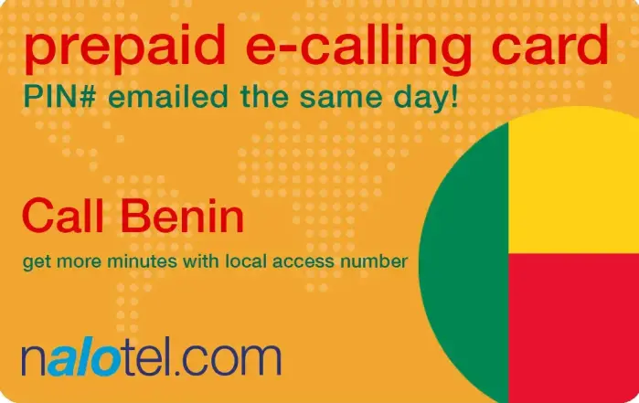 Nalotel Benin calling card for affordable international calls from USA and Canada