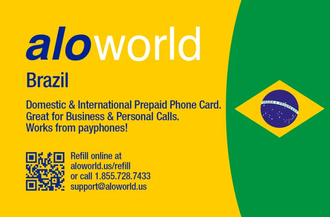 Call Brazil from United States or Canada cheap and easy with a calling card.