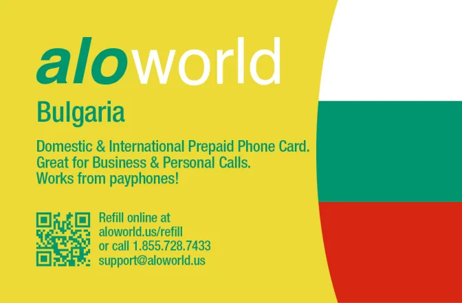 Call Bulgaria from United States or Canada cheap and easy with a calling card.