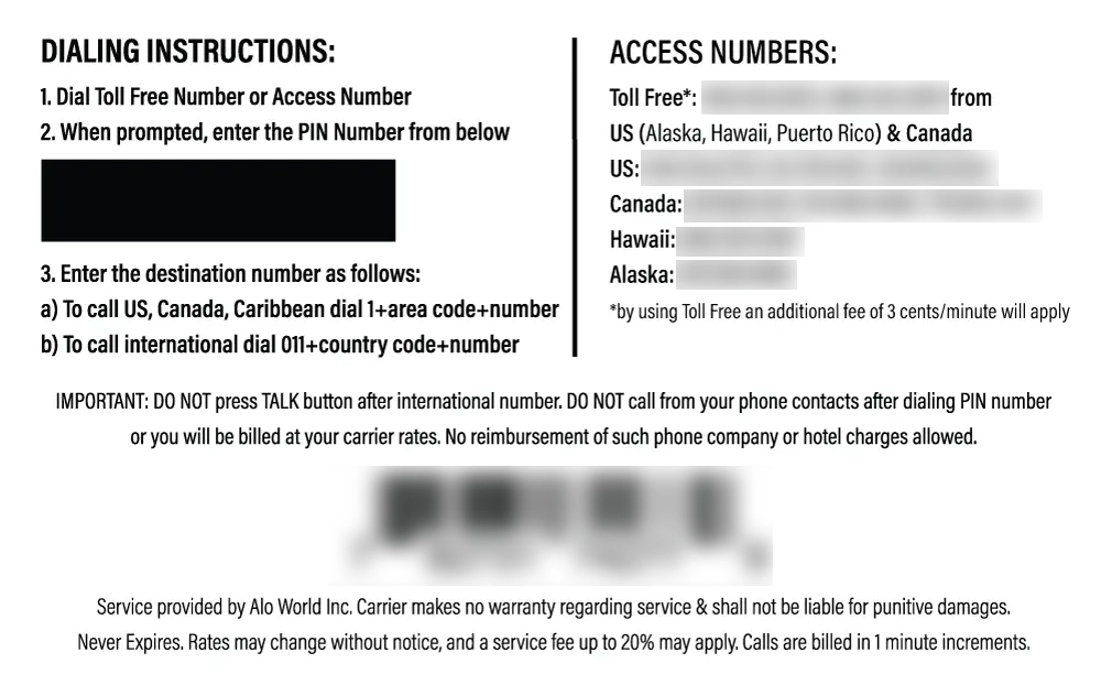 Madagascar Calling Card for Domestic and International Calls