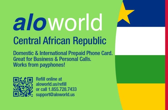 Call Central African Republic from United States or Canada cheap and easy with a calling card.