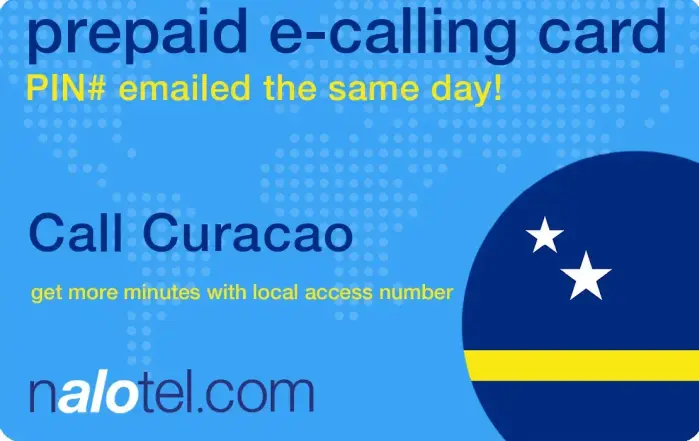 Nalotel Curacao calling card for affordable international calls from USA and Canada