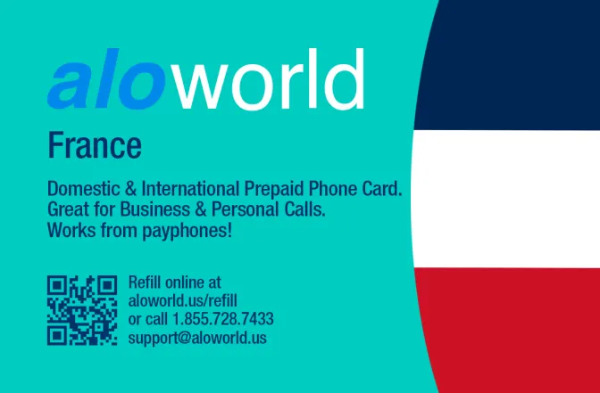 Call France from United States or Canada cheap and easy with a calling card.