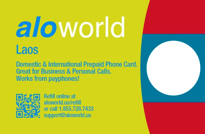 Call Laos from United States or Canada cheap and easy with a calling card.