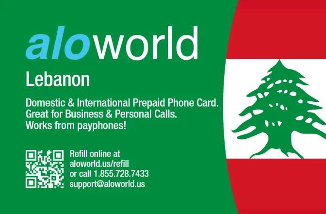 Call Lebanon from United States or Canada cheap and easy with a calling card.