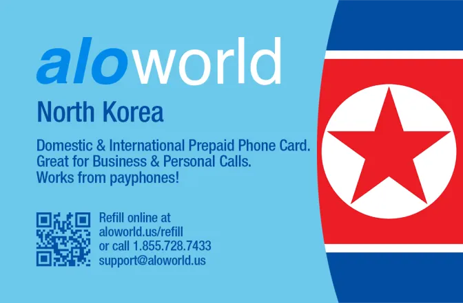 Call North Korea from United States or Canada cheap and easy with a calling card.