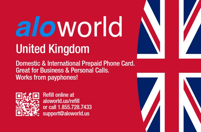 Call United Kingdom from United States or Canada cheap and easy with a calling card.