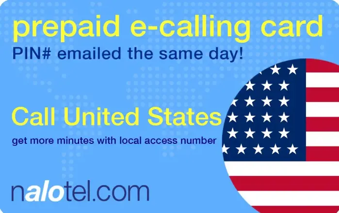 Nalotel United states calling card for affordable international calls from USA and Canada