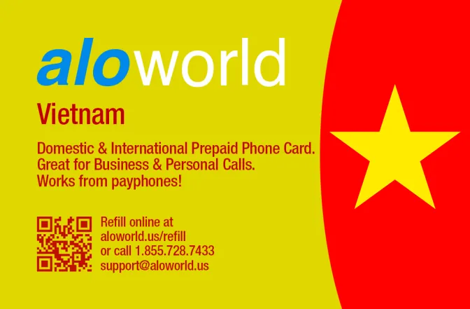 Call Vietnam from United States or Canada cheap and easy with a calling card.